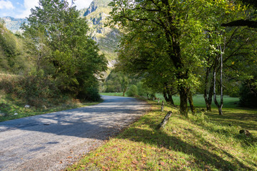 Mountain road in Abkhazia.