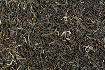 Green Chinese tea. Texture.