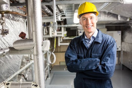 Engineer smiling at the camera