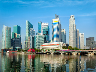Fototapeta premium Singapore skyscrapers