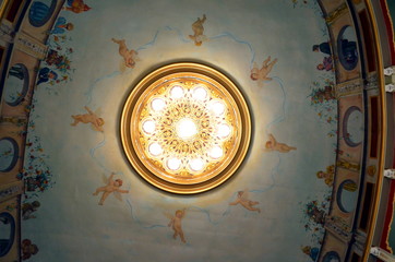 Antique chandelier of a theater