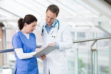 Medical team standing and talking