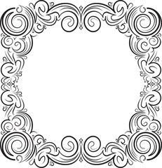 Unusual, decorative lace ornament, vintage frame with square emp