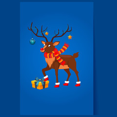 Deer with a Christmas Garland 