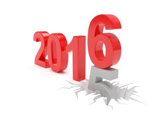 2015-2016 change new year 2016 isolated