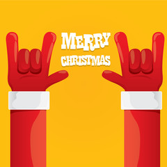 Santa Claus rock n roll icon vector illustration. 