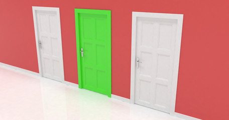 3d door render vote concept