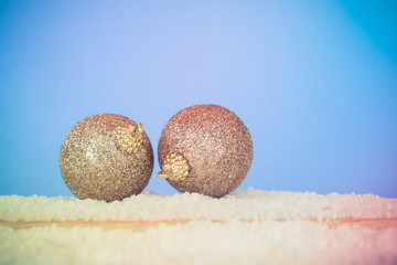 christmas ball with filter effect retro vintage style