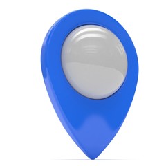 blue map pointer isolated