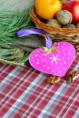 Handmade felt Valentine's day heart 