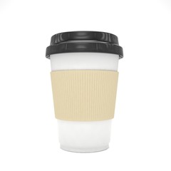 Coffee to go on white