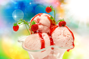 Ice cream close up