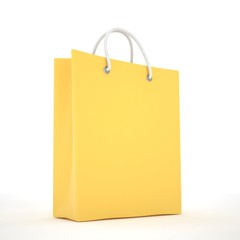 Paper Shopping Bag isolated on white background