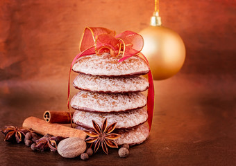 Stacked Gingerbread Cookies