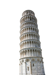 View of the Pisa Cathedral in Pisa, Italy.The Leaning Tower of P