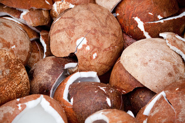 Coconut flesh for a delicious dessert.