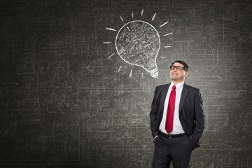 Confident businessman. Concept image