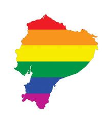 Obraz premium ecuador gay map