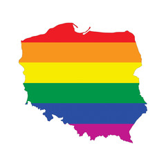 Obraz premium poland gay map
