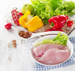 Balanced food concept.