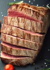 Grilled beef with spices