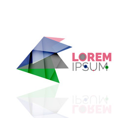 Logo, abstract geometric business icon