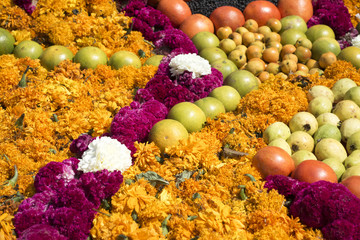 Traditional offering to the dead in mexico
