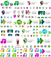Logo mega collection, abstract geometric business icon set