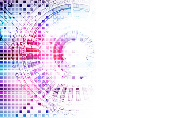 Obraz premium Abstract technology background. Futuristic style.