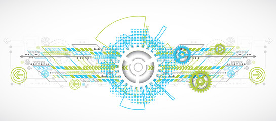 Abstract technology gears background. Futuristic style.