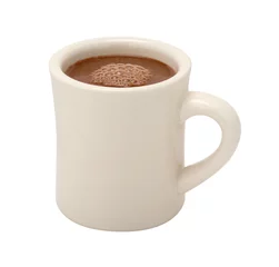 Crédence de cuisine en verre imprimé Chocolat Tasse de chocolat chaud isolée
