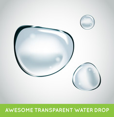 Vector Soap Water Bubbles Set. Transparent Isolated Realistic Design Elements. Can be used with any Background.
