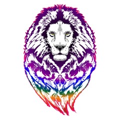 Lion Psychedelic Pop Art