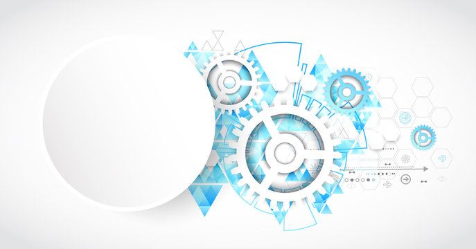 Abstract technology background. Futuristic style with blue trian