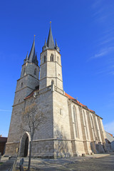 Mühlhausen: Doppeltürmige Jakobikirche (1280, Thüringen)