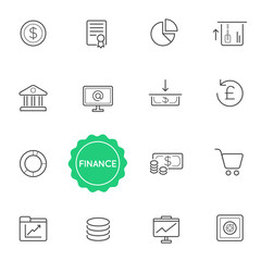 Set of Finance Money Vector Illustration Elements can be used as Logo or Icon in premium quality