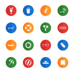 Beach simply icons