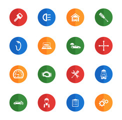 Car service simply icons