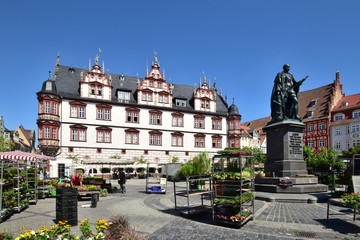 View in the city of Coburg, Bavaria, region Upper Franconia, Germany