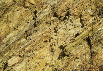 The texture of the rock