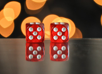 Dice for gambling. Number five