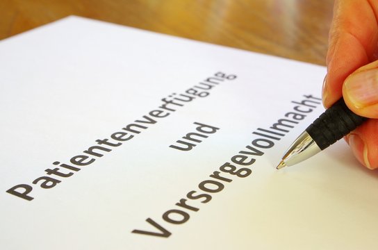 Patientenverf&uuml;gung und Vorsorgevollmacht