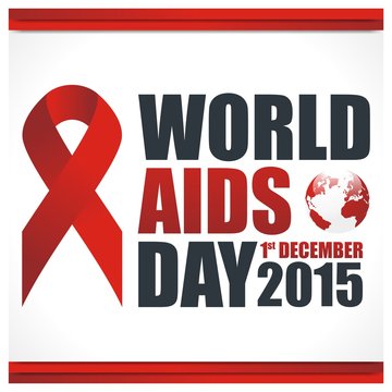Greeting Card of World AIDS DAY 2015 Design Illustration