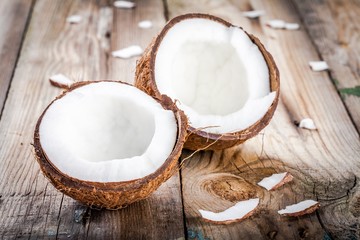 Fototapeta na wymiar Fresh organic coconut