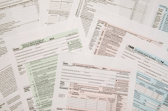 Tax Form 1040, close-up