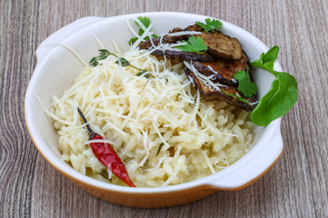 Risotto with eggplant