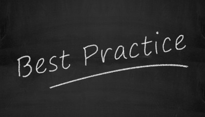 Obraz premium chalkboard best practice illustration