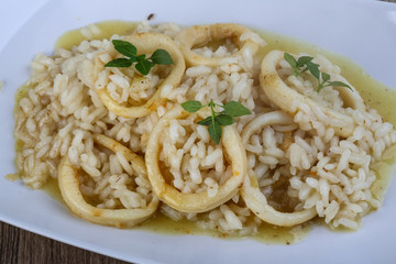 Squid risotto