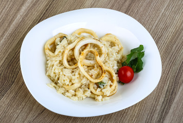 Squid risotto