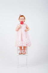 Little Girl with Candy cane